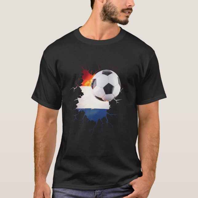 Dutch Soccer Jersey | Fläkt gåvor till Nederländer T Shirt (Framsida)