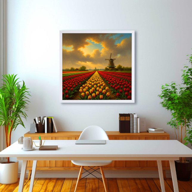 Dutch Tulip Fields Poster (Skapare uppladdad)