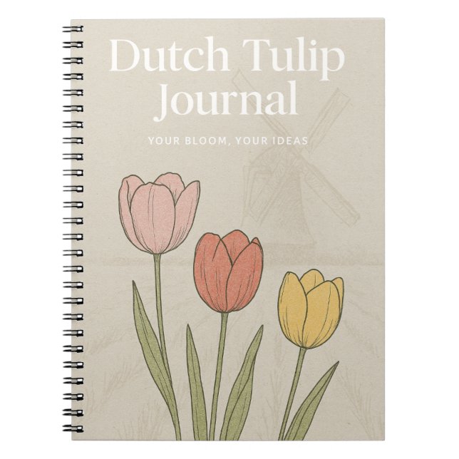 Dutch Tulip Journal: Nature-Inspired Notebook  Anteckningsbok (Framsidan)