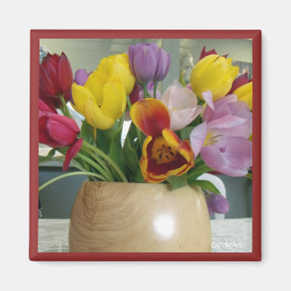 "Dutch Tulips Bouquet" Magnet