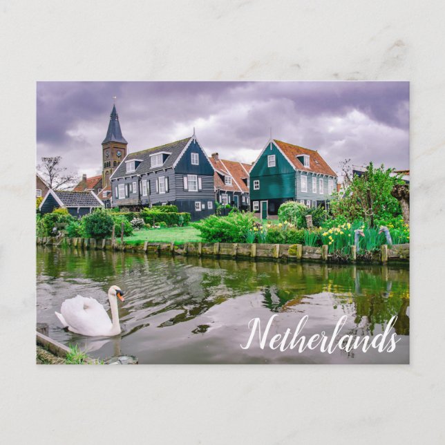 Dutch Village Marken Postcard Vykort (Framsida)