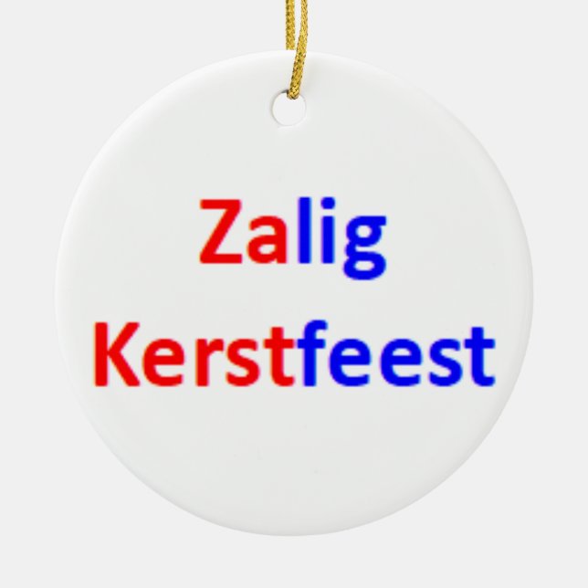 dutch zalig kerstfeest Ornament (Framsidan)