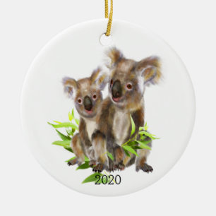 Dute Little Koala Bear Australian Animal Julgransprydnad Keramik