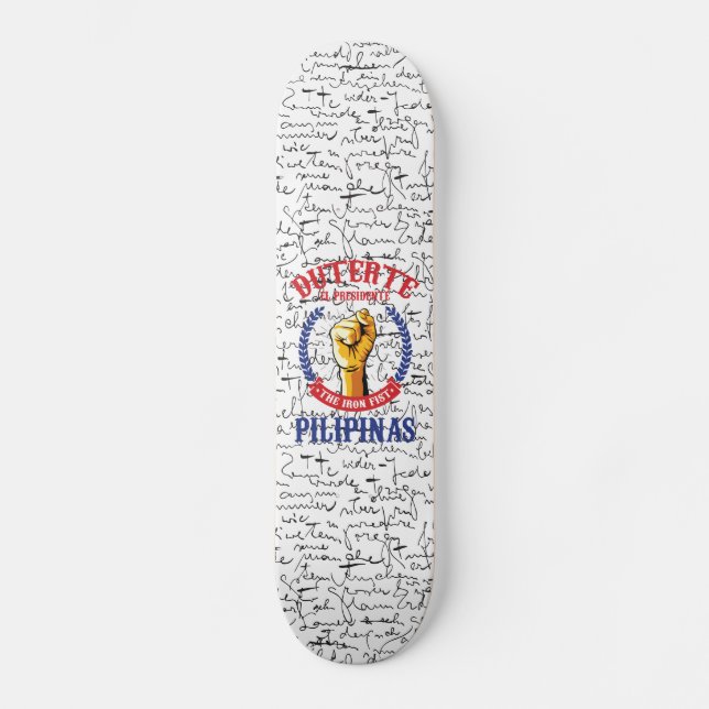 Duterte El Presidente järnnäveskateboarden Skateboard Bräda 21,5 Cm (Framsida)