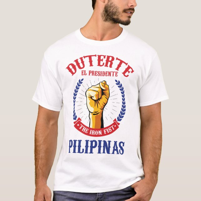 Duterte filippinsk president t-shirt (Framsida)