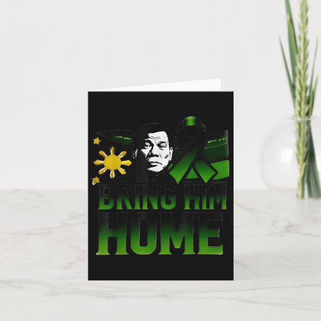 Duterte hit honom hem Filippinerna, prrd Du30 Supp Kort (Framsida)