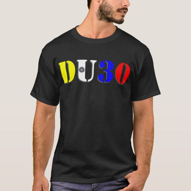 Duterte Philippines DU30 T Shirt (Framsida)