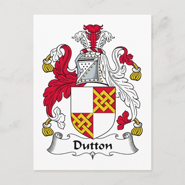 Dutton Family Crest Vykort (Framsida)