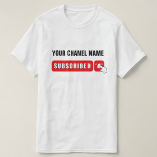 DuTube Subcribe man T-Shirts. T Shirt