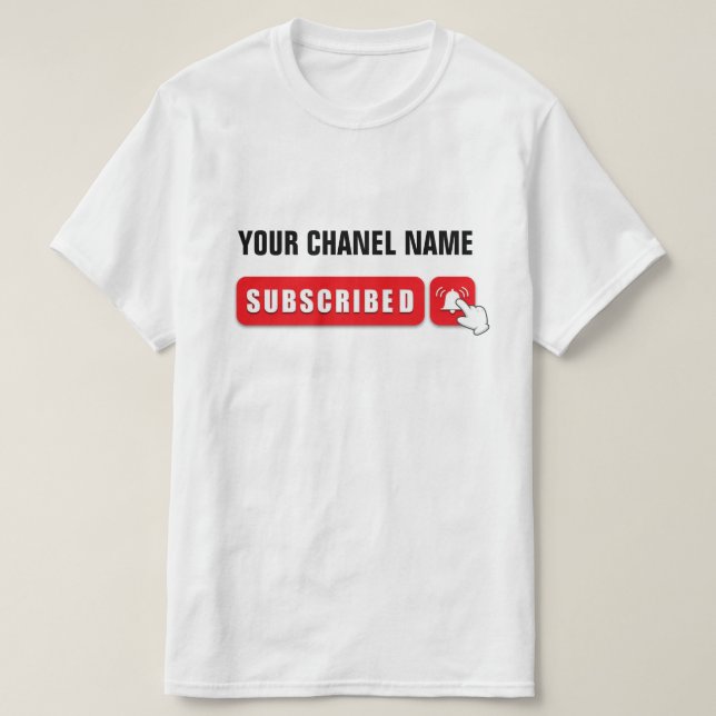 DuTube Subcribe man T-Shirts. T Shirt (Design framsida)
