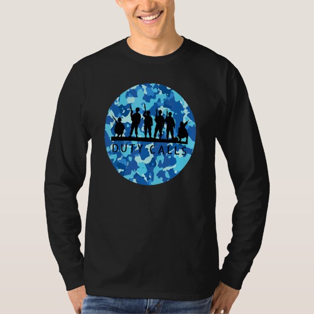 Duty call Coola Camouflage Soldier Figurines 1 T Shirt (Framsida)