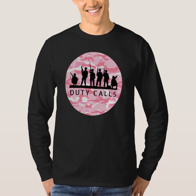 Duty call Coola Camouflage Soldier Figurines T Shirt (Framsida)