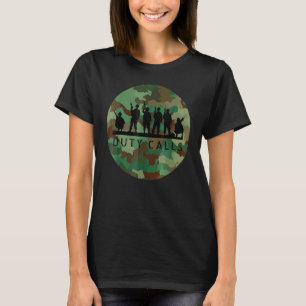 Duty call Coola Camouflage Soldier Figurines T Shirt