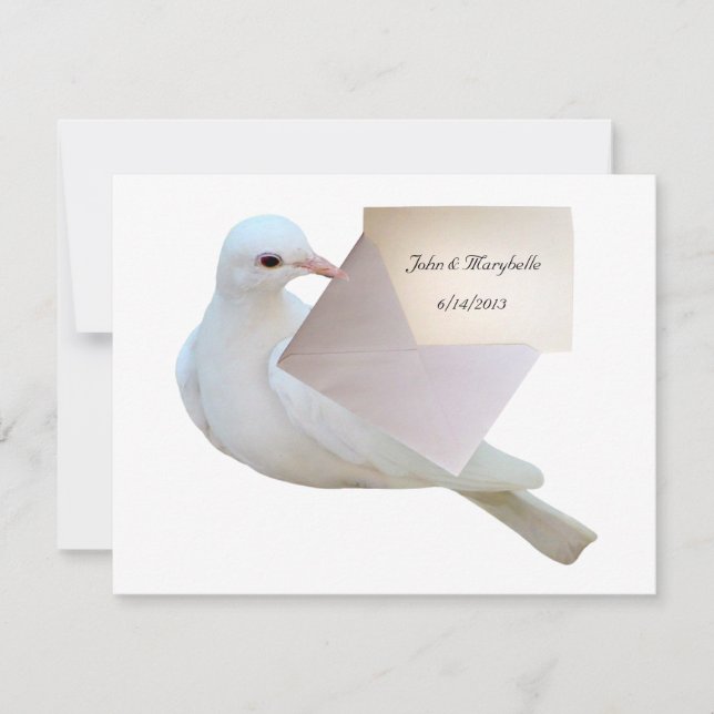 Duv-inbjudningar med brev inbjudningar (Framsida)