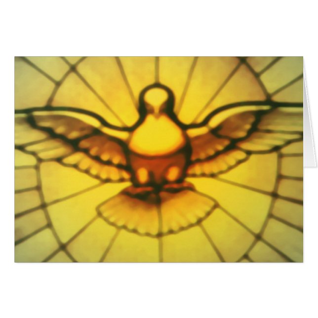 Duva av den heliga anden hälsningskort (Framsidan Horizontal)