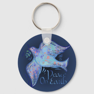 Duva av fred Keychain Nyckelring