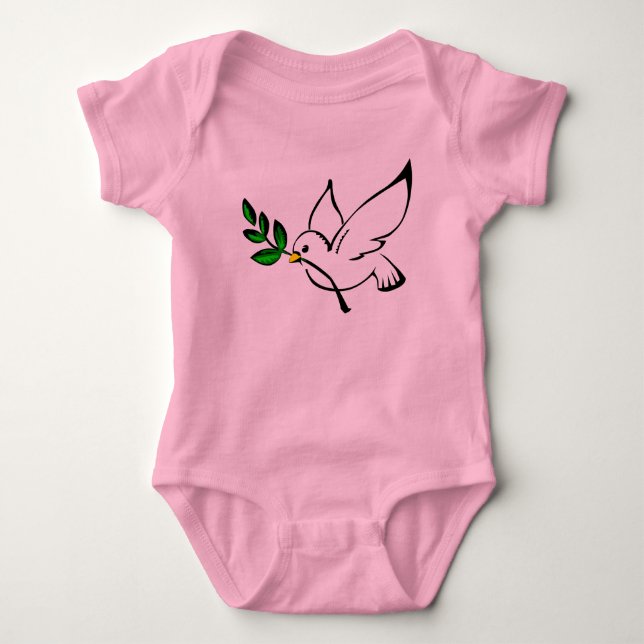 Duva av fredbabydräkten t-shirt (Framsida)