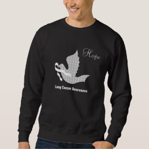 Duva av hoppvitbandet - lungcancer sweatshirt