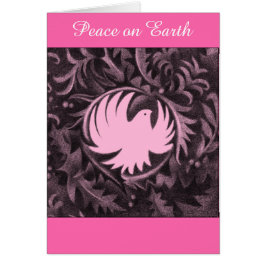 Duva för julkortWilliam Morris-stil fred Hälsningskort