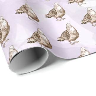 Duva Konstverk Svart & Vitt Fågelföremål Presentpapper