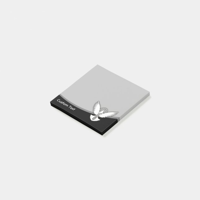 Duva med nyckel post-it block (Vinklad)
