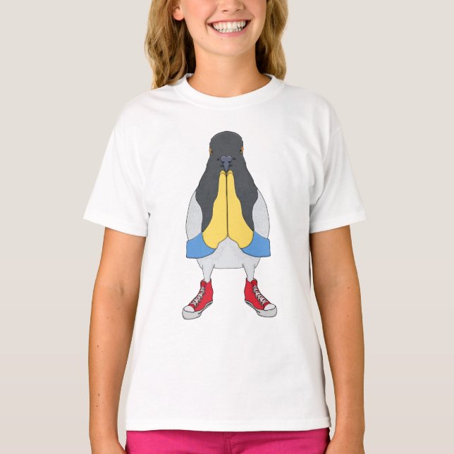 Duva med skor t shirt (Framsida)