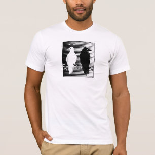 Duva och korpsvart skjorta t shirt