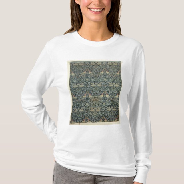 Duva- och Rose tygdesign, c.1879 Tee (Framsida)
