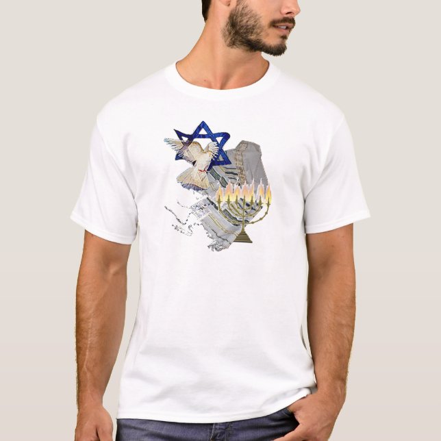 Duva, Tallit & menora B T-shirt (Framsida)