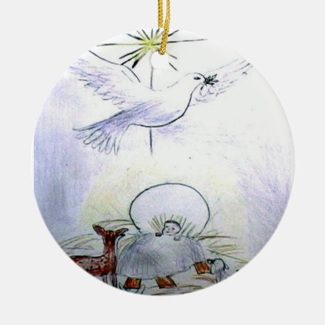 duvabarn jesus julgransprydnad keramik (Framsidan)