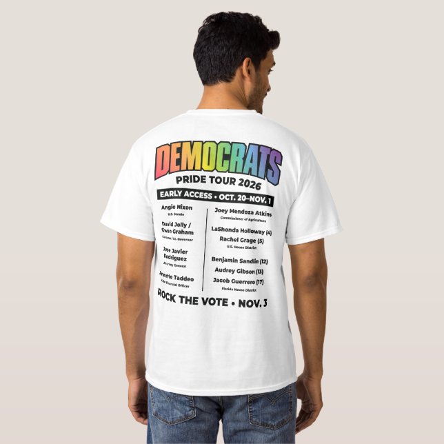 Duval Dems Pride 2026 T Shirt (Hel baksida)