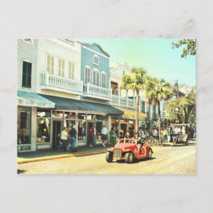 Duval Street Nyckel Väster Florida Postcard Vykort