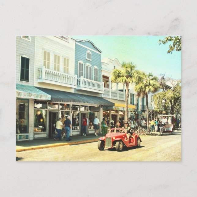 Duval Street Nyckel Väster Florida Postcard Vykort (Framsida)