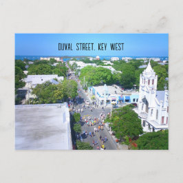 Duval Street, Nyckel Väster Florida Vykort
