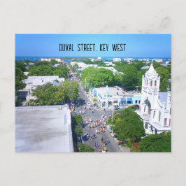 Duval Street, Nyckel Väster Florida Vykort