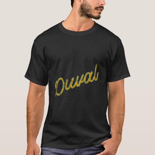 Duval Teal och Guld-skript T Shirt (Framsida)