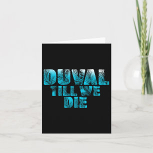 Duval Teal We Die Blue Beach Handflatan Florida Pr Kort