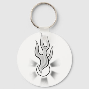 Duvan för den heliga anden flammar design nyckelring