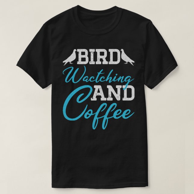 Duvor Älskare, fågelvatten och kaffe T Shirt (Design framsida)