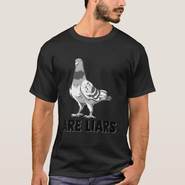 Duvor Är Lögner Duvor Är Inte Riktiga Spioner Fåge T Shirt (Framsida)