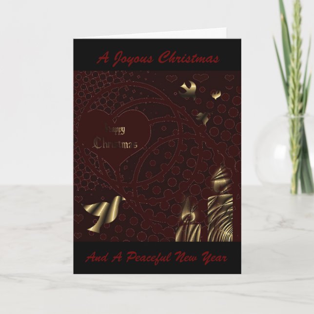 "Duvor av fred och stearinljus av hopp på jul " * Helgkort (Framsida)