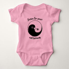 Duvor för babybodysuitYin Yang fred T Shirt