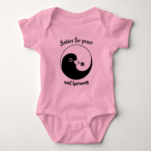 Duvor för babybodysuitYin Yang fred T Shirt