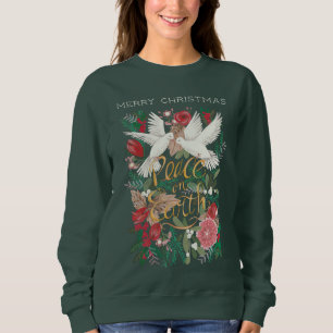 Duvor fred på jorden blommande grönt t shirt