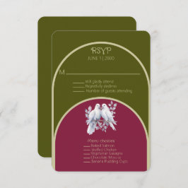 Duvor Ringar Olivgrön Burgundergul Böjd