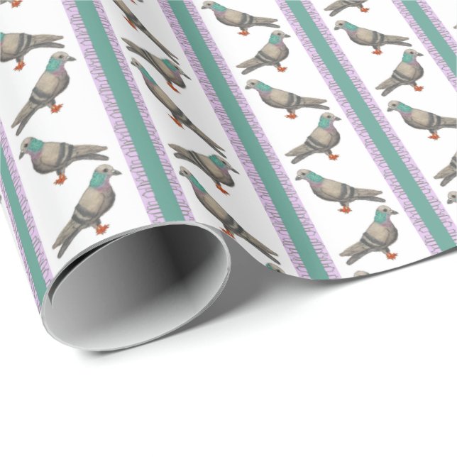 Duvstripe Presentpapper (Rullad Hörn)