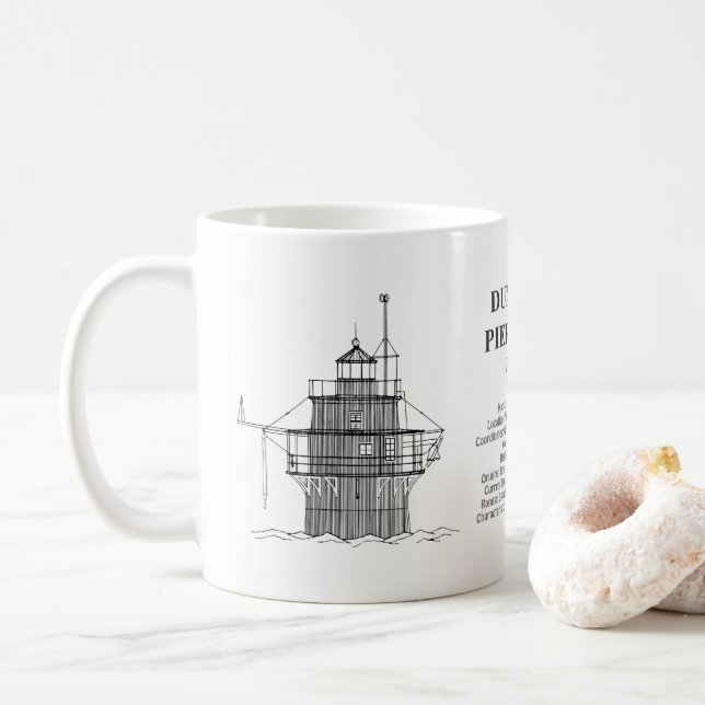 Duxbury Pier Light Lighthouse - Massachusetts -BD Kaffemugg (Med munk)