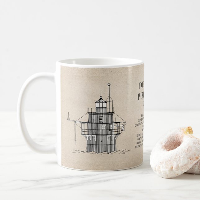 Duxbury Pier Light Lighthouse - Massachusetts -SBD Kaffemugg (Med munk)
