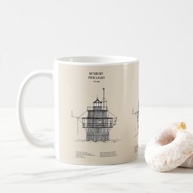 Duxbury Pier Light Lighthouse - Massachusetts -SBD Kaffemugg (Med munk)