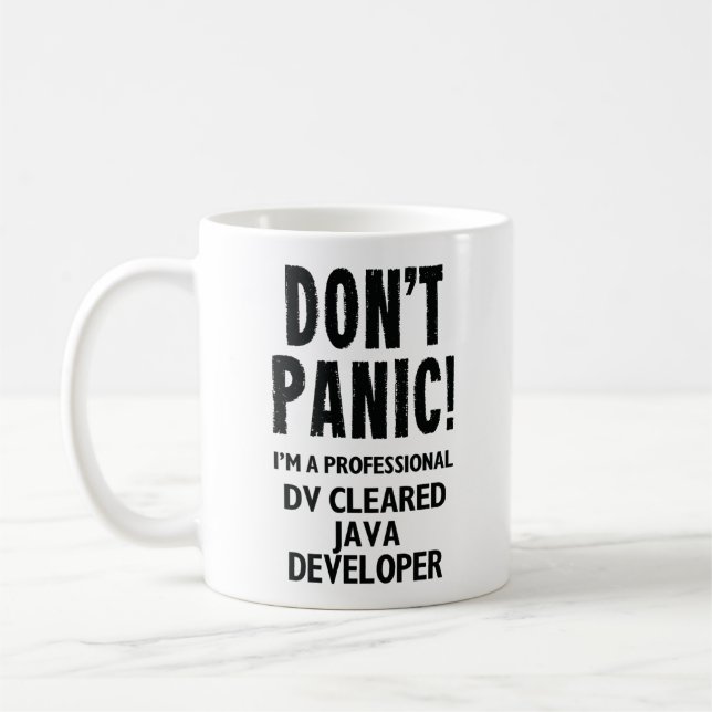 DV Cleared Java Developer Kaffemugg (Vänster)